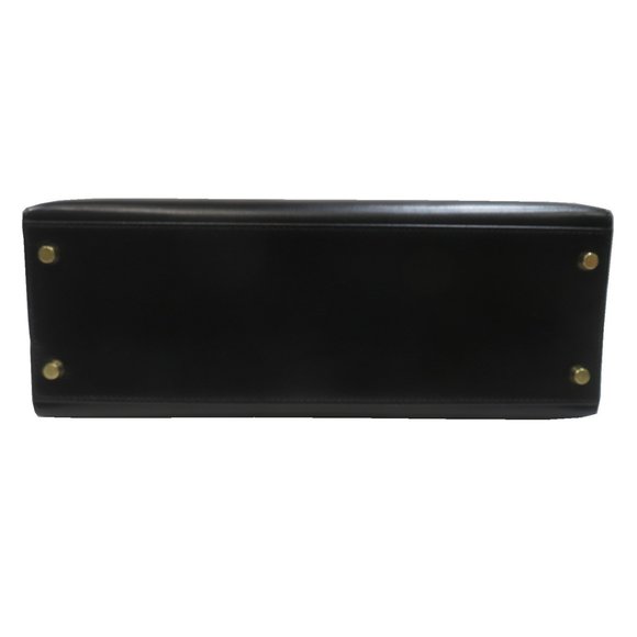 HERMES Kelly 32 Outer stitching Handbag Black/G hardware Box calf □I stamp D1... - Picture 9 of 16